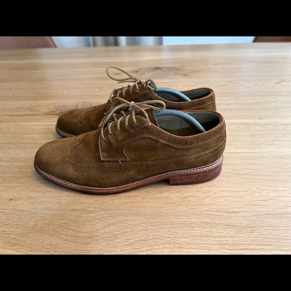 Frye Wing Tip Suede Shoes